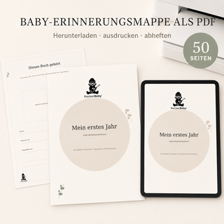 Baby-Erinnerungsmappe „Mein erstes Jahr“ – PDF zum Ausdrucken