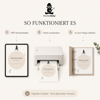 Baby-Erinnerungsmappe „Mein erstes Jahr“ – PDF zum Ausdrucken