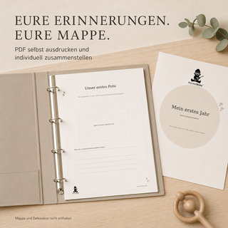 Baby-Erinnerungsmappe „Mein erstes Jahr“ – PDF zum Ausdrucken