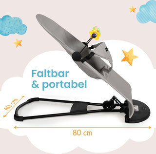 Babywippe ab Geburt – klappbar, ergonomisch & mit Spielbogen | RockerBaby®