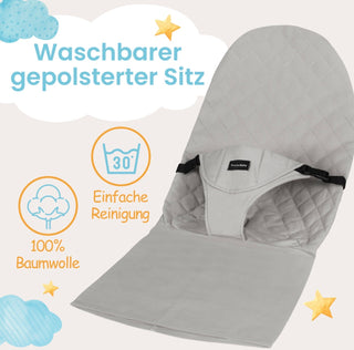 Babywippe ab Geburt – klappbar, ergonomisch & mit Spielbogen | RockerBaby®