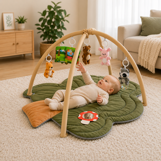 RockerBaby® Babygym Wald – Fördert spielerisch Motorik & Sinne ab Geburt