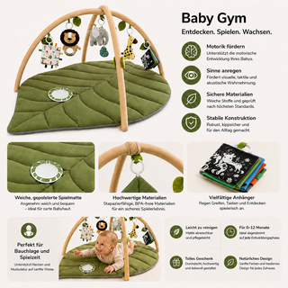 RockerBaby® Babygym – Fördert Motorik & Sinne ab Geburt