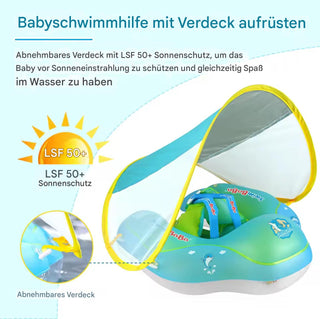 Baby Schwimmring mit Sonnenschutz Badespaß ab 3 Monaten